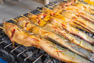 Grilled catfish is one of Thai food.