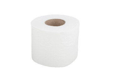 Toilet paper isolated on white background
