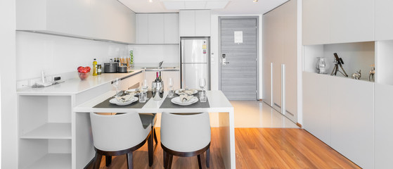 Modern, bright, clean, kitchen interior 
