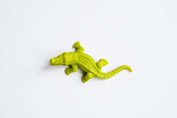 The figure of a crocodile on white background