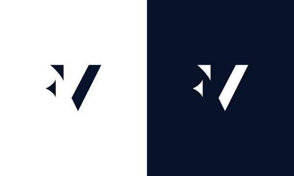 Abstract letter FV logo. This logo icon incorporate with abstract shape in the creative way.
