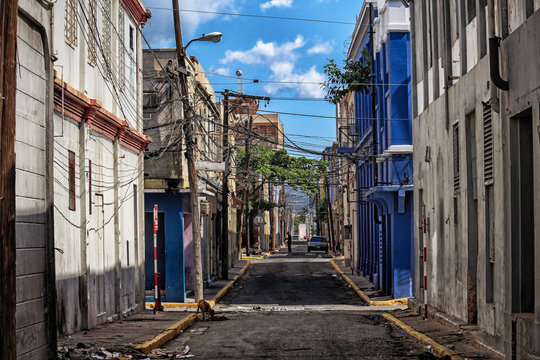 Streets of Kingston in Jamaica - the caribbean island