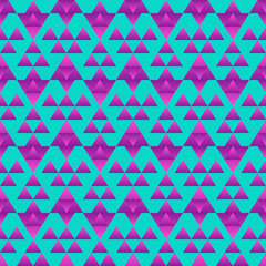 purple triangles of different sizes on a turquoise background