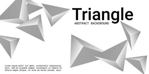 Triangle background. Abstract composition of triangular crystals.