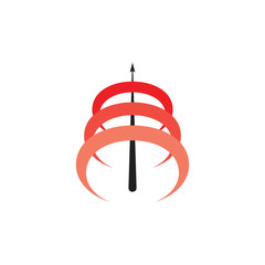 3d arrow up curves motion logo vector