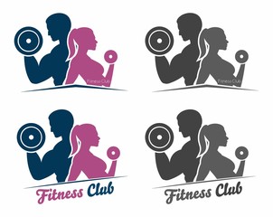 Fitness Club Logo - obrazy, fototapety, plakaty