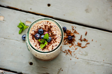 Blueberry milkshake jar