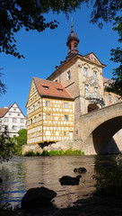 View of the medieval town hall of Bamberg