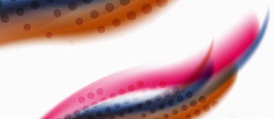 Fototapeta premium Line wave art illustration on light backdrop. Vector abstract design banner template. Business template
