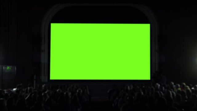 Cinema Theater Hall with Green Screen. You can replace green screen with the footage or picture you want with “Keying” effect in AE (check out tutorials on Internet).