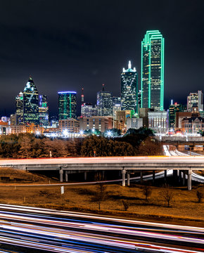 Downtown Dallas Skyline Time Lapse Over Interstate 35 Stock Photo | Adobe  Stock
