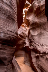 Lower Antelope Canyon - famous sandstone formations in Page, Arizona, USA