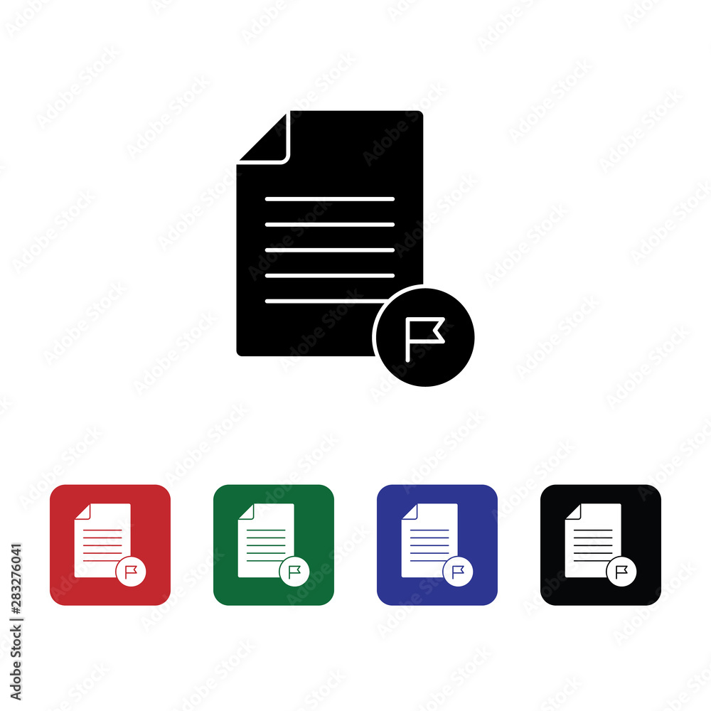 Poster document flag, file vector icon. premium quality graphic design icon. one of the collection icons fo
