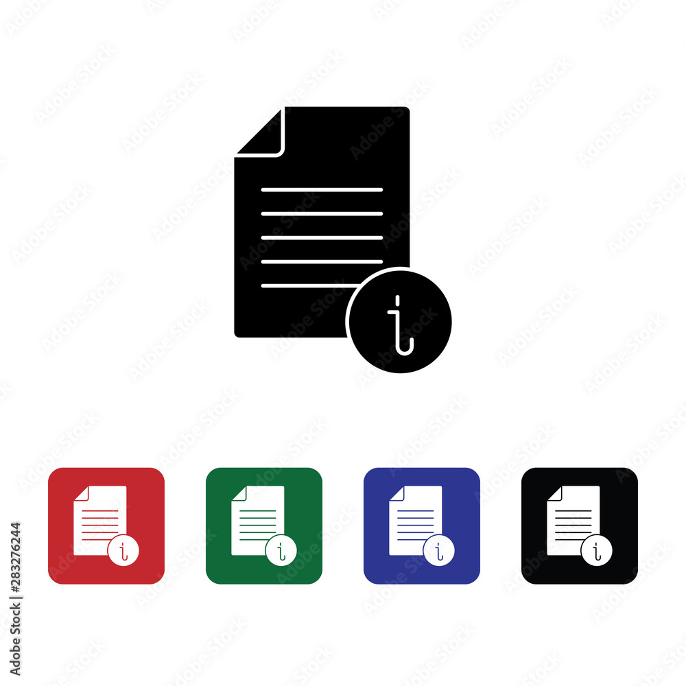 Poster document info, file vector icon. premium quality graphic design icon. one of the collection icons fo