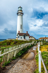 Fototapeta na wymiar Pigeon Point Lighthouse on the Pacific coast of California, USA