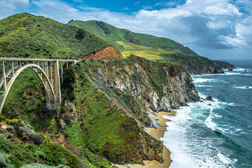 Bixby Creek Bridge on the Big Sur coast of California, USA