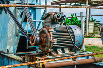 pipes machinery and turbine at a plant