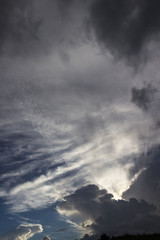 dramatic sky with clouds