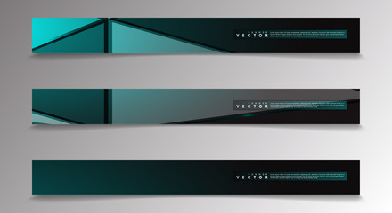 Vector banners with light blue backgrounds suitable for advertising and so on. technology design. eps 10