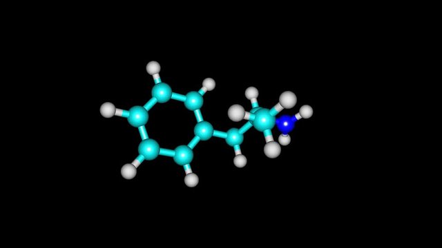 Dexamfetamine molecule - stimulant drug
