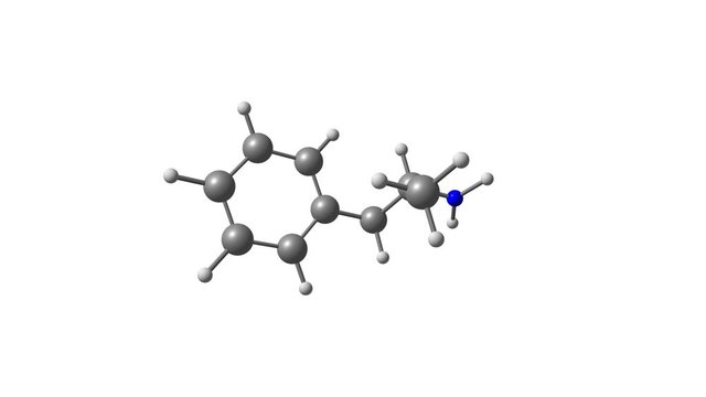 Dexamfetamine molecule - stimulant drug