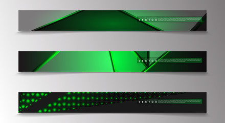 Fototapeta premium Vector banners with light green backgrounds suitable for advertising and so on. technology design. eps 10