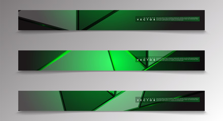 Vector banners with light green backgrounds suitable for advertising and so on. technology design. eps 10