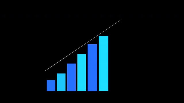 Animated Bar chart diagram. Growth business/financial concept. Ready to use in your presentations