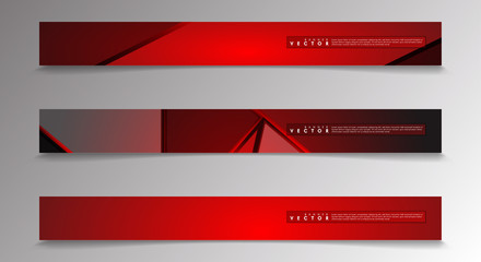 Vector banners with light red backgrounds suitable for advertising and so on. technology design. eps 10