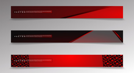 Vector banners with light red backgrounds suitable for advertising and so on. technology design. eps 10