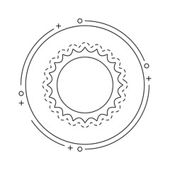 patch of hot sun in frame circular
