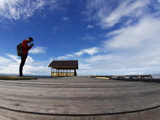 the man on the dock