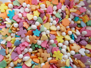 Fototapeta na wymiar colored sugar for Easter cakes