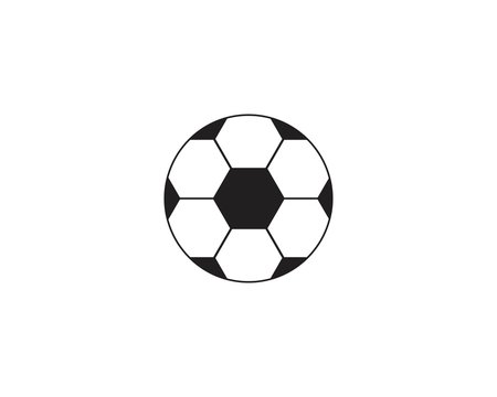 Football and soccer emblems or badges in black and white showing a football with motion trails, flames, banner and crown,wreath and trophy
