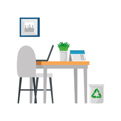 Fototapeta premium office work place scene with laptop