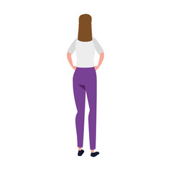 elegant businesswoman worker avatar character