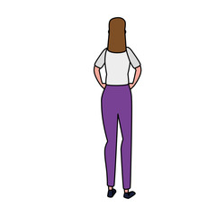 elegant businesswoman worker avatar character