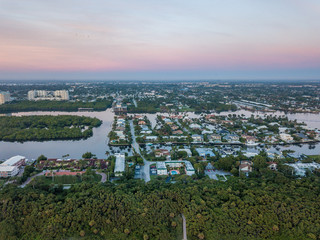 Flight over the Atlantic Coast of South Florida