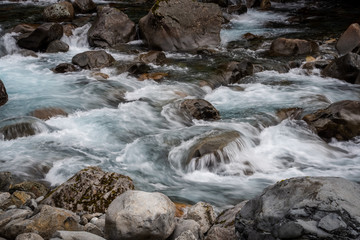 Rushing river water