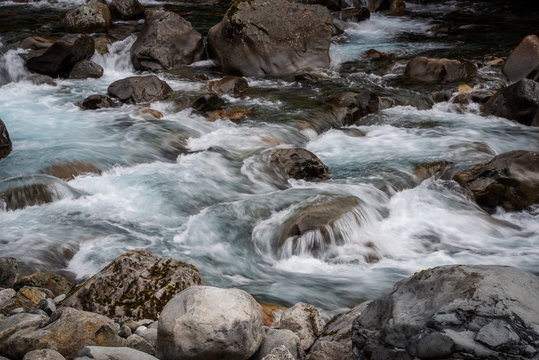 Rushing river water