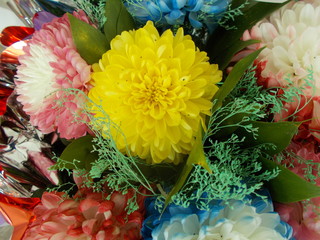  Bouquet of bright beautiful flowers