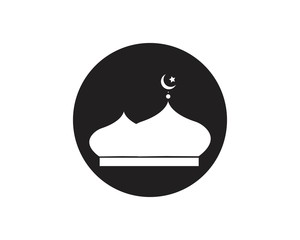 Mosque icon vector template