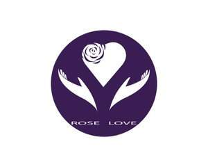 Rose flower Logo Template