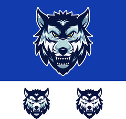 Wolf Head Mascot Logo