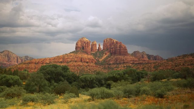 Sedona Cathedral Rock with Storm Zoom Out