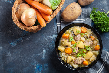 Pichelsteiner, German stew that contains meat