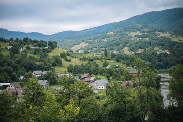 Fototapeta na wymiar village in the mountains