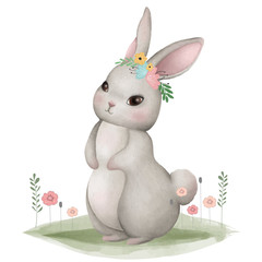 Cute standing bunny