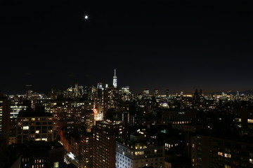 Fototapeta na wymiar New York City Skyline and One World Trade Center
