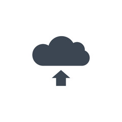 Cloud Storage related vector glyph icon. Isolated on white background. Vector illustration.